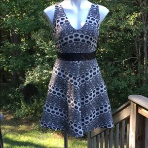 Chelsea&Violet skater dress with faux leather waistband size S